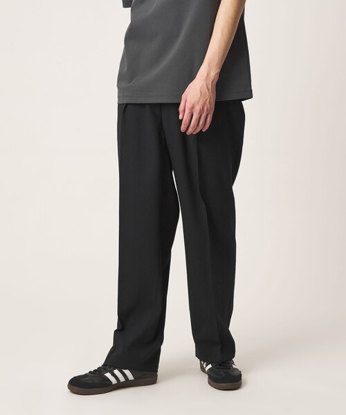 A DAY IN THE LIFE UNITED ARROWS(アデイインザライフユナイテッドアローズ)の「ワッシャー リネンライク 2プリーツ イージーパンツ<A DAY IN THE LIFE>(スラックス・メンズ・ベージュ/ブラック・M/L)」の9枚目の写真