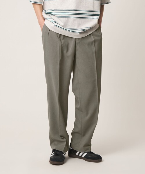 A DAY IN THE LIFE UNITED ARROWS(アデイインザライフユナイテッドアローズ)の「ワッシャー リネンライク 2プリーツ イージーパンツ<A DAY IN THE LIFE>(スラックス・メンズ・ベージュ/ブラック・M/L)」の10枚目の写真