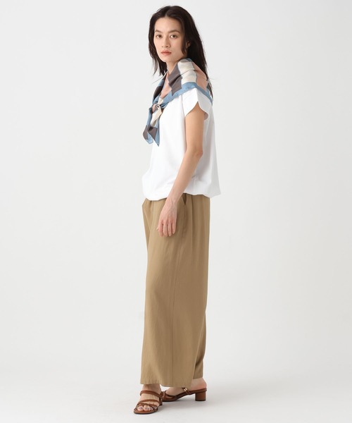 Elura（エルーラ）の「サマ見えドロストTシャツ/661800（Tシャツ/カットソー・レディース・ダークブラウン/ホワイト/グレイッシュベージュ/ブラック・FREE）」の7枚目の写真