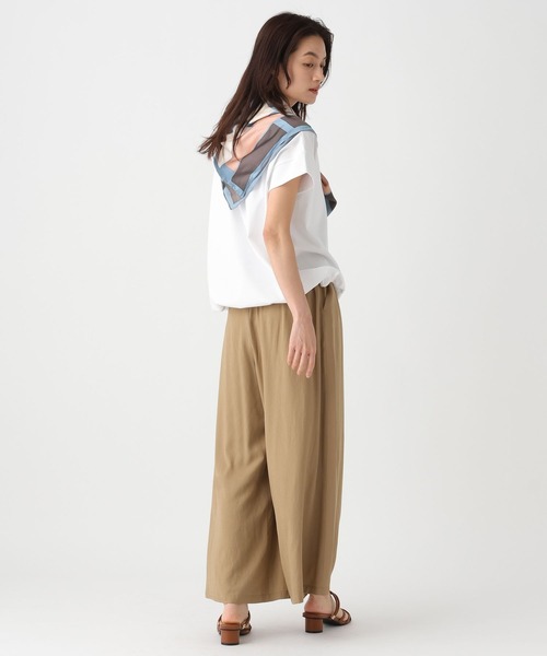 Elura（エルーラ）の「サマ見えドロストTシャツ/661800（Tシャツ/カットソー・レディース・ダークブラウン/ホワイト/グレイッシュベージュ/ブラック・FREE）」の8枚目の写真