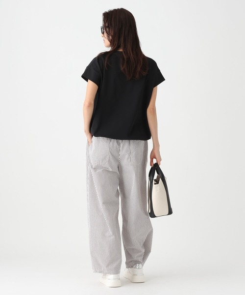 Elura（エルーラ）の「サマ見えドロストTシャツ/661800（Tシャツ/カットソー・レディース・ダークブラウン/ホワイト/グレイッシュベージュ/ブラック・FREE）」の11枚目の写真