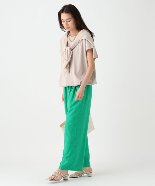 Elura（エルーラ）の「サマ見えドロストTシャツ/661800（Tシャツ/カットソー・レディース・ダークブラウン/ホワイト/グレイッシュベージュ/ブラック・FREE）」の14枚目の写真