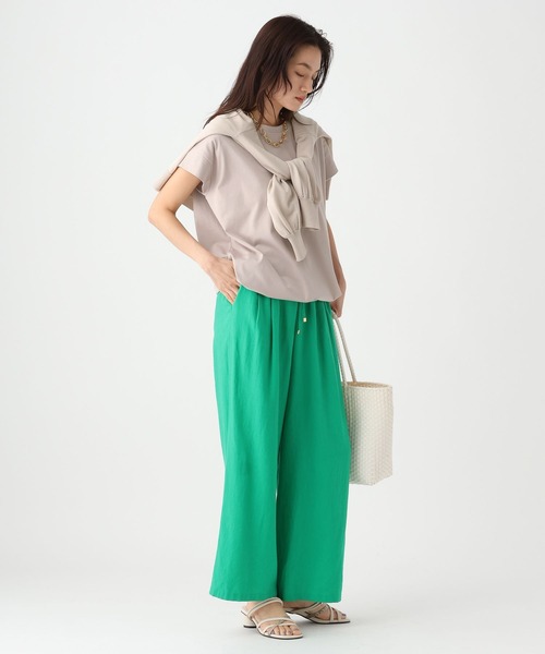 Elura（エルーラ）の「サマ見えドロストTシャツ/661800（Tシャツ/カットソー・レディース・ダークブラウン/ホワイト/グレイッシュベージュ/ブラック・FREE）」の15枚目の写真