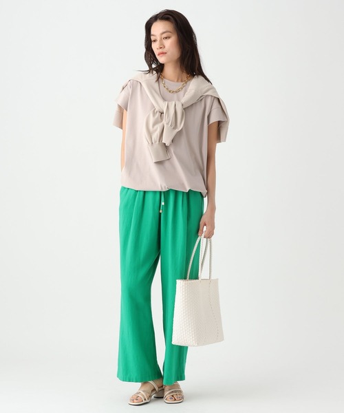 Elura（エルーラ）の「サマ見えドロストTシャツ/661800（Tシャツ/カットソー・レディース・ダークブラウン/ホワイト/グレイッシュベージュ/ブラック・FREE）」の16枚目の写真