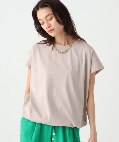 Elura（エルーラ）の「サマ見えドロストTシャツ/661800（Tシャツ/カットソー・レディース・ダークブラウン/ホワイト/グレイッシュベージュ/ブラック・FREE）」の12枚目の写真