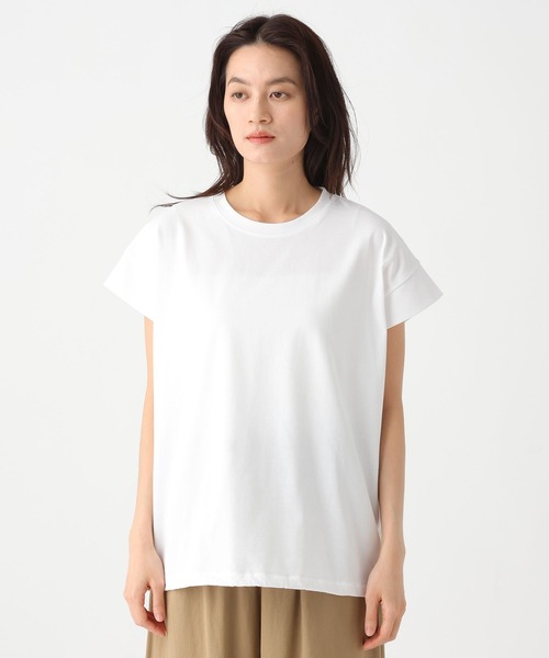 Elura（エルーラ）の「サマ見えドロストTシャツ/661800（Tシャツ/カットソー・レディース・ダークブラウン/ホワイト/グレイッシュベージュ/ブラック・FREE）」の21枚目の写真