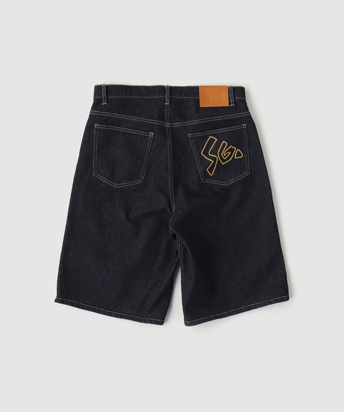PULP/417EDIFICE（パルプフォーワンセブンエディフィス）の「SPECIAL GUEST / スペシャルゲスト BAGGY DENIM SHORTS（デニムパンツ・メンズ・ネイビー/カーキ・LARGE/MEDIUM）」の5枚目の写真