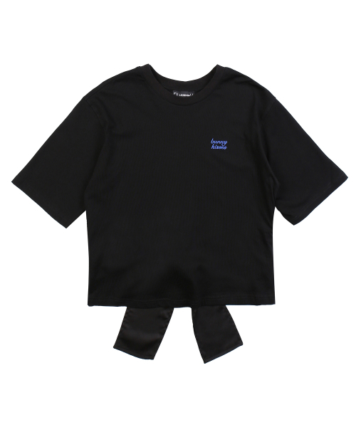 FIFI LAPIN（フィフィラパン）の「ウエストサテンリボンディテール半袖Tシャツ/FM9WTS07F BLACK（Tシャツ/カットソー・レディース・その他・FREE）」の2枚目の写真