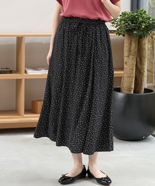 スカート NYAN ハニさら・接触冷感】ロングギャザースカート（スカート）｜Honeys