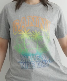 GANNI | GANNI Basic jersey holiday relaxed t-shirt(Tシャツ/カットソー)