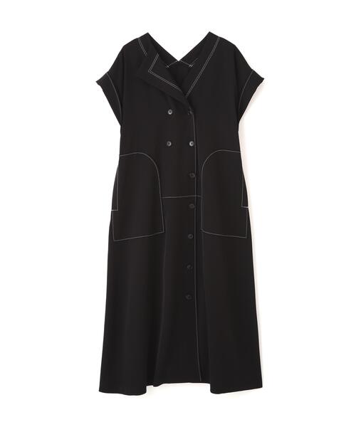 ADORE(アドーア)の「◆ドライストレッチツイルワンピース(ワンピース・レディース・ブラック/ベージュ・38)」の6枚目の写真