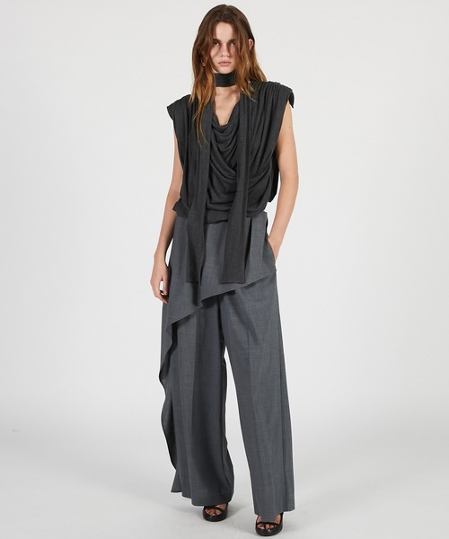 PRANK PROJECT(プランクプロジェクト)の「【2026Summer Pre-Order】ドレープスーチングパンツ / Drape Suiting Pants(スラックス・レディース・ブラウン/グレー/ブラック・36/38)」の4枚目の写真