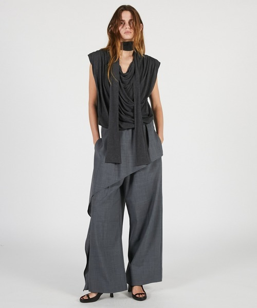 PRANK PROJECT(プランクプロジェクト)の「【2026Summer Pre-Order】ドレープスーチングパンツ / Drape Suiting Pants(スラックス・レディース・ブラウン/グレー/ブラック・36/38)」の6枚目の写真