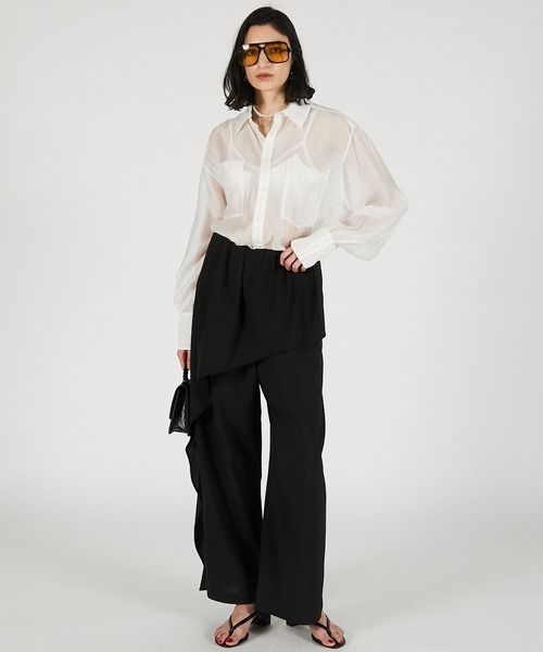PRANK PROJECT(プランクプロジェクト)の「【2026Summer Pre-Order】ドレープスーチングパンツ / Drape Suiting Pants(スラックス・レディース・ブラウン/グレー/ブラック・36/38)」の10枚目の写真