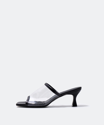 CLEAR MULE BLACK