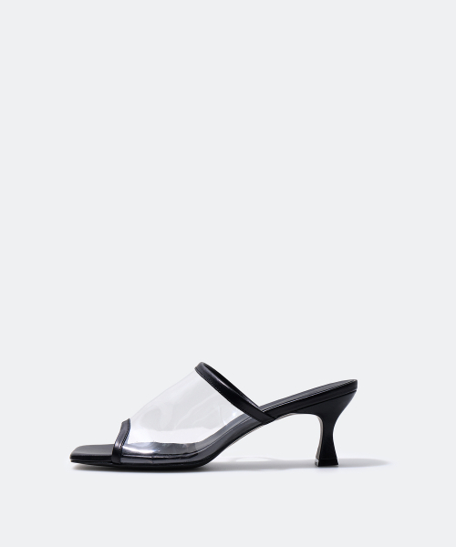 YUJI(ユジ)の「CLEAR MULE BLACK(パンプス・レディース・ブラック・23cm/23.5cm/24cm/24.5cm/25cm)」の1枚目の写真