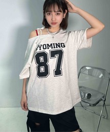 AS KNOW AS plus | 〇ワンショル 2WAYリボン半袖プルオーバー(Tシャツ/カットソー)