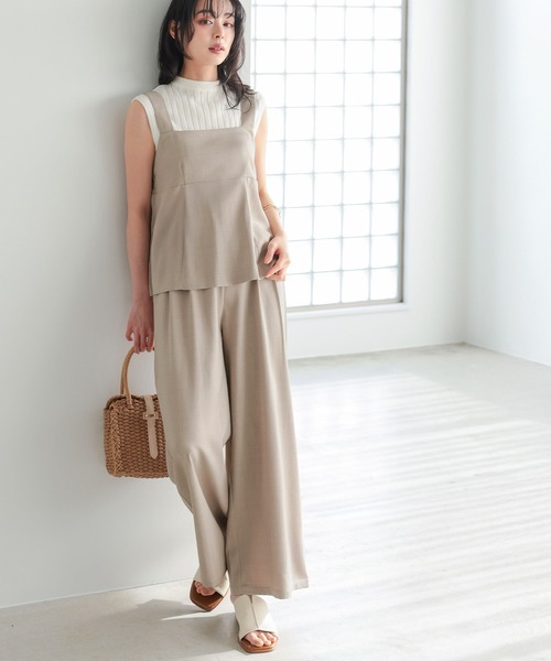 itto...(イット)の「ペプラムキャミソール+パンツセットアップ2点セット(セットアップ・レディース・ブラック/グレイッシュベージュ/ブラウン/チャコール・M)」の16枚目の写真