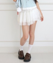 ALLuRing ChaRm | Frilled Lace Dot Mini Skirt / フリルレースドットミニスカート(スカート)