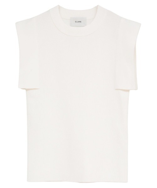 SQUARE SLEEVE KNIT TOPS 10106-2213（ニット/セーター）｜CLANE