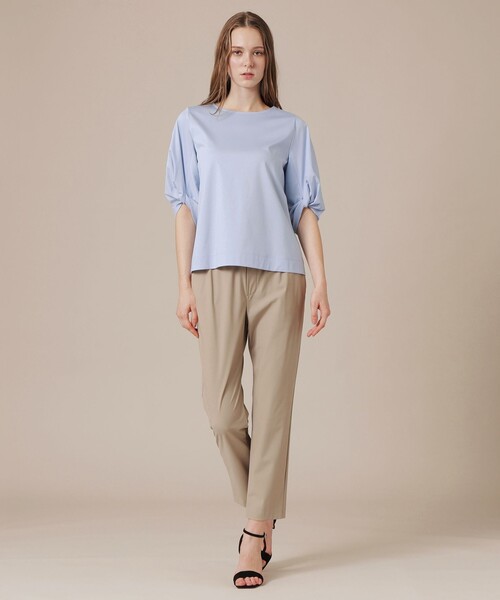 MACKINTOSH LONDON(マッキントッシュ ロンドン)の「【WEB・一部店舗限定】ハイゲージスムースプルオーバー(Tシャツ/カットソー・レディース・ブラック/ブルー/オフホワイト・38)」の7枚目の写真