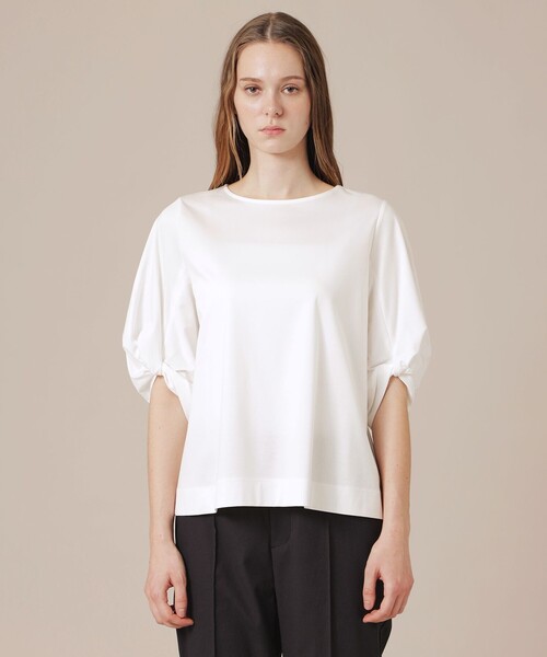 MACKINTOSH LONDON(マッキントッシュ ロンドン)の「【WEB・一部店舗限定】ハイゲージスムースプルオーバー(Tシャツ/カットソー・レディース・ブラック/ブルー/オフホワイト・38)」の8枚目の写真