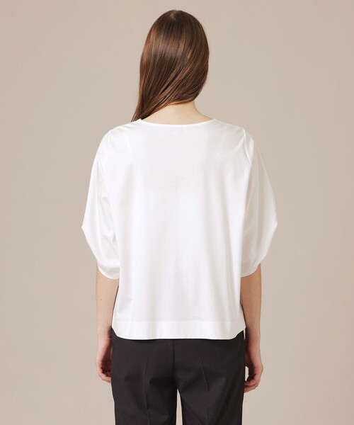 MACKINTOSH LONDON(マッキントッシュ ロンドン)の「【WEB・一部店舗限定】ハイゲージスムースプルオーバー(Tシャツ/カットソー・レディース・ブラック/ブルー/オフホワイト・38)」の10枚目の写真