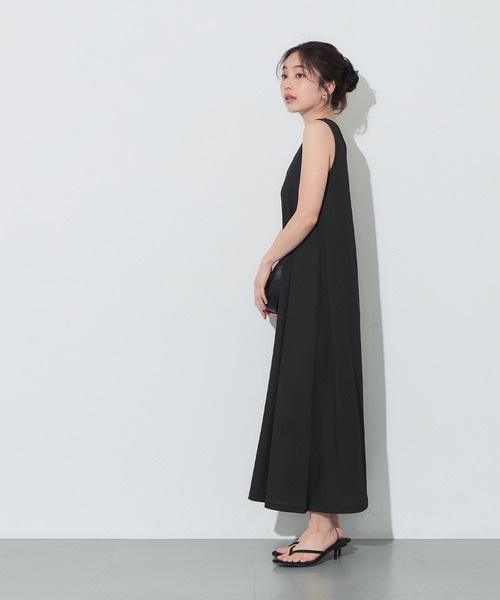 coca(coca)(コカ)の「とろみリブノースリーブワンピース(ワンピース・レディース・カーキ/ブラック・L/M/S)」の5枚目の写真