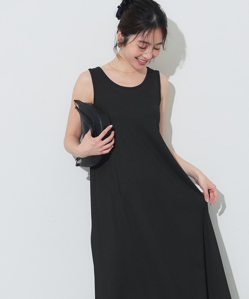 coca(coca)(コカ)の「とろみリブノースリーブワンピース(ワンピース・レディース・カーキ/ブラック・L/M/S)」の6枚目の写真