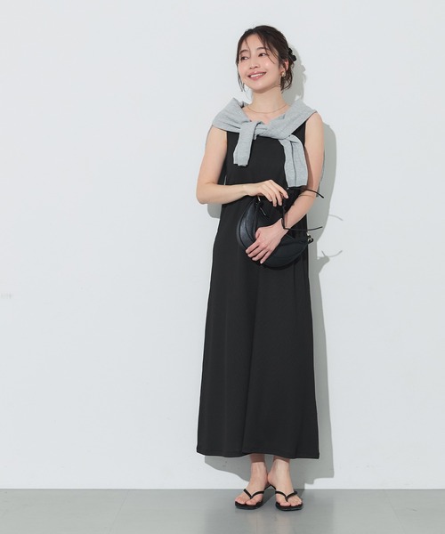 coca(coca)(コカ)の「とろみリブノースリーブワンピース(ワンピース・レディース・カーキ/ブラック・L/M/S)」の8枚目の写真