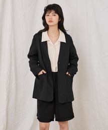 COMMON＋HAUS（コモンハウス）の「麻混ノーカラージャケット（ノーカラージャケット）」