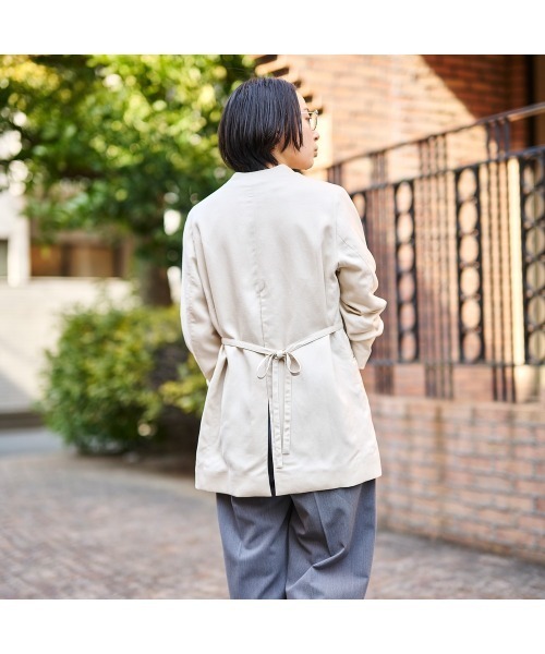 COMMON+HAUS(コモンハウス)の「麻混ノーカラージャケット(ノーカラージャケット・レディース・アイボリー/ブラック/グレー・S/M/L)」の21枚目の写真