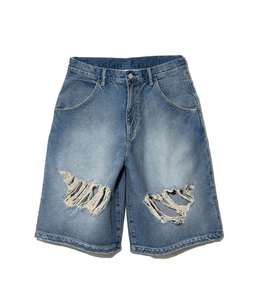 go slow caravan(ゴースローキャラバン)の「10oz デニムバイアスダメージ ワイドショーツ(その他パンツ・メンズ・インディゴブルー/ブラック系その他・MEDIUM/LARGE/X-LARGE)」の20枚目の写真