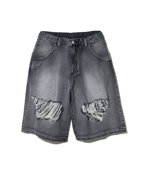 go slow caravan(ゴースローキャラバン)の「10oz デニムバイアスダメージ ワイドショーツ(その他パンツ・メンズ・インディゴブルー/ブラック系その他・MEDIUM/LARGE/X-LARGE)」の11枚目の写真