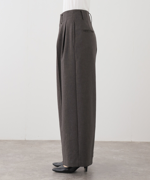 JOURNAL STANDARD(ジャーナルスタンダード)の「ハイウエストタックワイドパンツ(その他パンツ・レディース・チャコールグレー/ベージュ・38/36)」の4枚目の写真