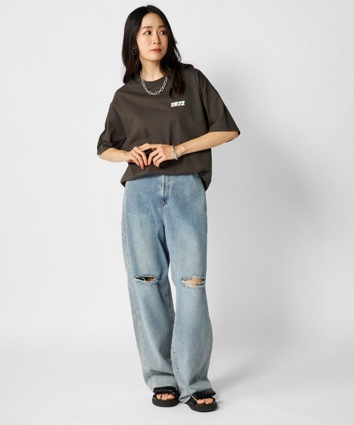 Ocean Pacific(オーシャンパシフィック)の「【OP:オーピー】レディースカレッジロゴコットンTシャツ バックプリント(Tシャツ/カットソー・レディース・チャコールグレー/ピンク・LARGE/X-LARGE/MEDIUM)」の4枚目の写真