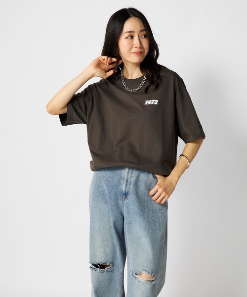 Ocean Pacific(オーシャンパシフィック)の「【OP:オーピー】レディースカレッジロゴコットンTシャツ バックプリント(Tシャツ/カットソー・レディース・チャコールグレー/ピンク・LARGE/X-LARGE/MEDIUM)」の7枚目の写真