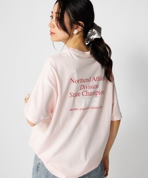 Ocean Pacific(オーシャンパシフィック)の「【OP:オーピー】レディースカレッジロゴコットンTシャツ バックプリント(Tシャツ/カットソー・レディース・チャコールグレー/ピンク・LARGE/X-LARGE/MEDIUM)」の19枚目の写真