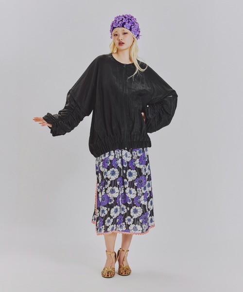 anna sui nyc（アナ スイ エヌ ワイ シー）の「ギャザー2WAYブルゾン（ブルゾン・レディース・テラコッタ/ブラック/ホワイト・FREE）」の6枚目の写真