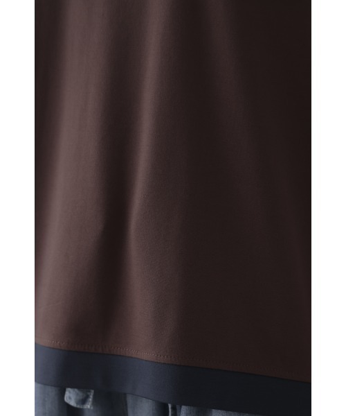 Bou Jeloud(ブージュルード)の「バイカラーTシャツ(Tシャツ/カットソー・レディース・アイボリー/ライトブルー/ブラック/ブラウン・FREE)」の15枚目の写真