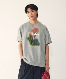 STUDIO TOMBOY（スタジオトムボーイ）の「[ボタニカルプリント 半袖Tシャツ_メランジグレー 9156222322]（Tシャツ/カットソー）」