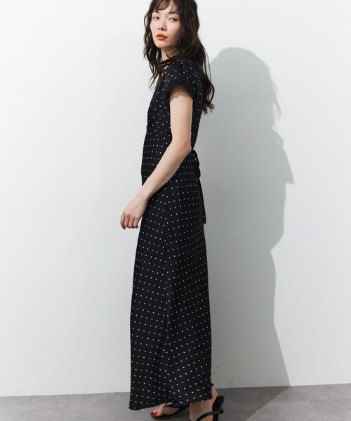 HANNE(アン)の「ドットサテンワンピース(ワンピース・レディース・ブラック/ホワイト・FREE)」の4枚目の写真