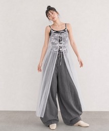 MONO8（モノハチ）の「バックリボンチュールキャミワンピース（ワンピース）」