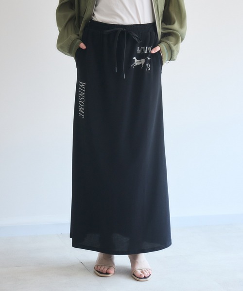 miu miu（ミュウミュウ）の「Miu Miu - ロゴ スウェット スカート