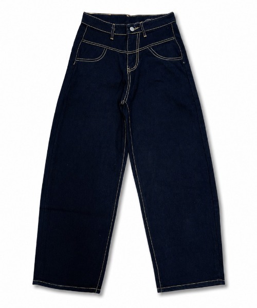 NANEA（ナネア）の「スタープリント ワイドバギーデニム（デニムパンツ・レディース・ブラック・SMALL/MEDIUM）」の10枚目の写真