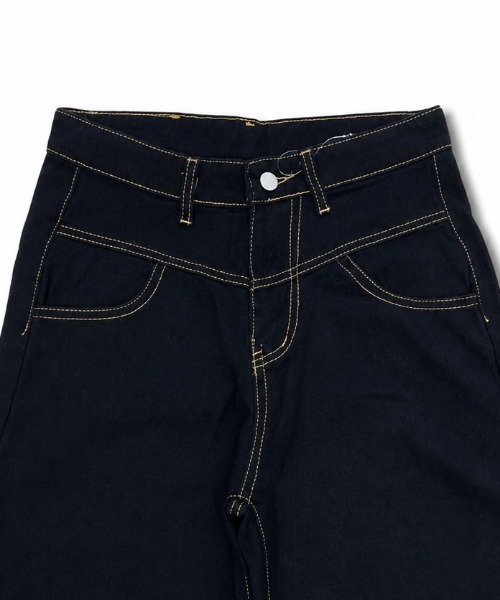 NANEA（ナネア）の「スタープリント ワイドバギーデニム（デニムパンツ・レディース・ブラック・SMALL/MEDIUM）」の12枚目の写真