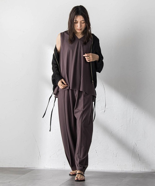 MAYSON GREY(メイソングレイ)の「ノースリフレアプルオーバー+パンツセットアップ(ワンピース・レディース・ブラック・M)」の12枚目の写真