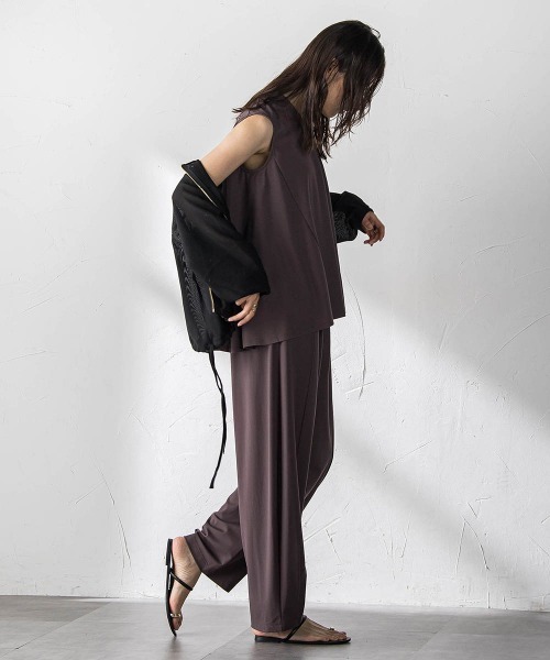 MAYSON GREY(メイソングレイ)の「ノースリフレアプルオーバー+パンツセットアップ(ワンピース・レディース・ブラック・M)」の14枚目の写真