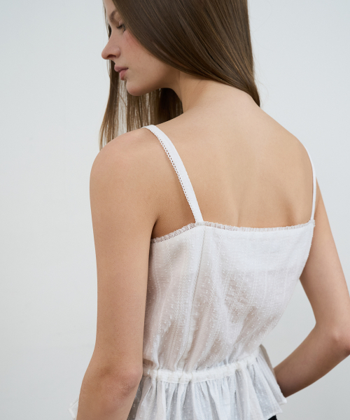 DEHEVE（デヘヴェ）の「Lace String Sleeveless [Ivory]（Tシャツ/カットソー・レディース・アイボリー・OS）」の4枚目の写真