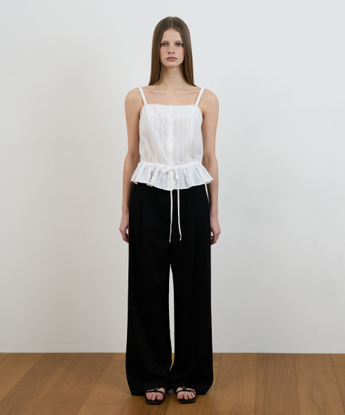 DEHEVE（デヘヴェ）の「Lace String Sleeveless [Ivory]（Tシャツ/カットソー・レディース・アイボリー・OS）」の5枚目の写真